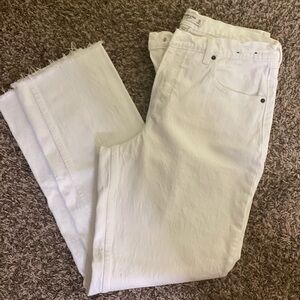 Abercrombie & Fitch The 90s Straight Mid Rise Jeans White Curve Love